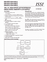 DataSheet IS64WV102416BLL pdf